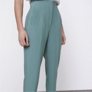 SOLD Zara High-Waist Trouser Pants Size XS Sea Green